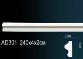 Молдинг гладкий AD301F