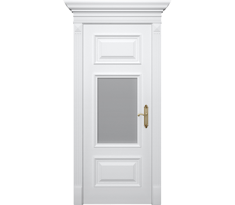 Дверь межкомнатная со стеклом Палермо ДО5 с патиной