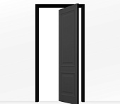 Дверь межкомнатная глухая черная Палермо ДГ2 роторная поворотная